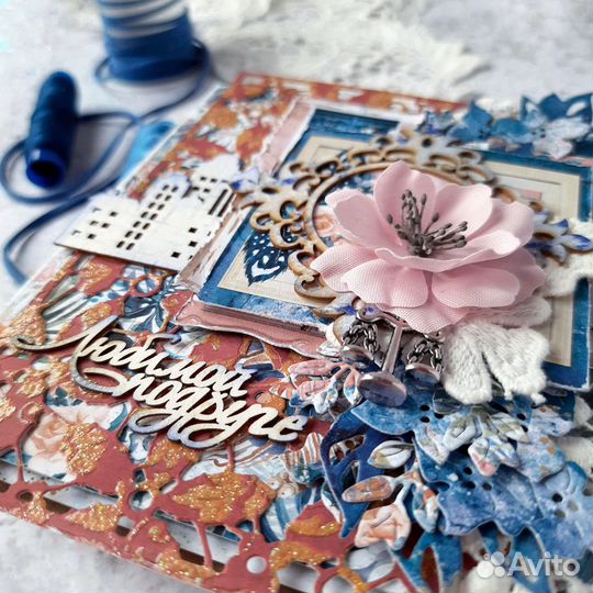 Открытка женская, для подруги, ручная работа