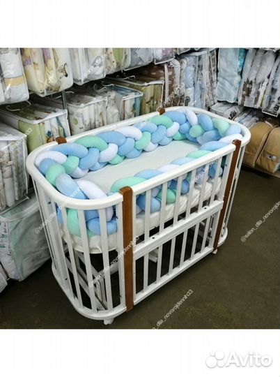 Бортик косичка 360 см для детской кроватки