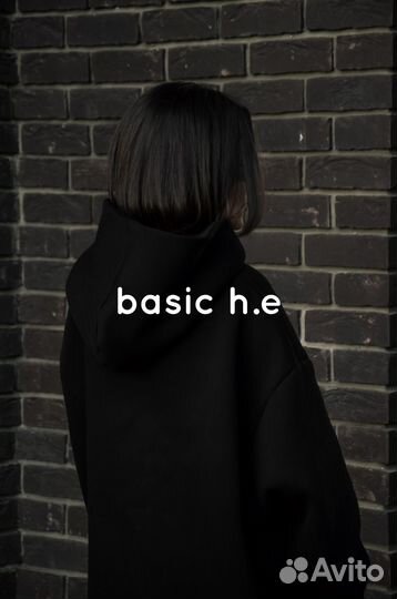 Худи оверсайз теплое с начесом и капюшоном