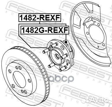 Ступица передняя ssang yong rexton 2001-2013 14