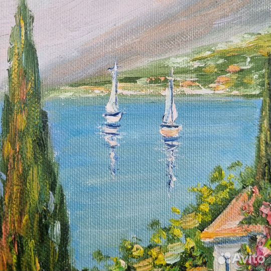 Картина маслом с крымским пейзажем Крым Ялта