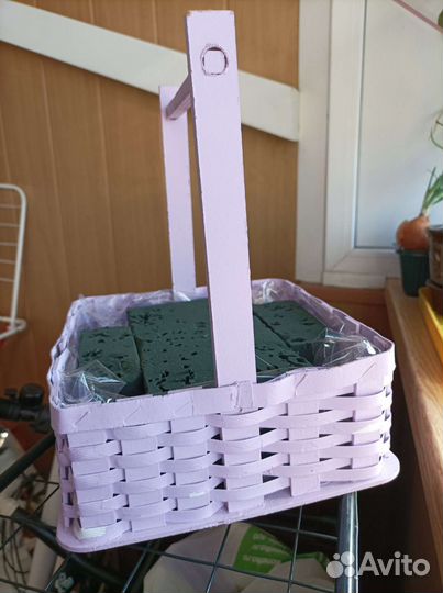 Корзина для создания букета плюс губка