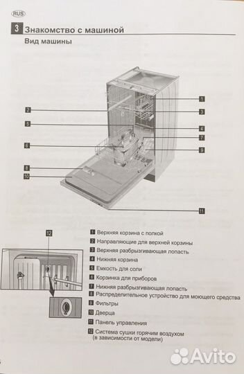 Посудомоечная машина 45 см на запчасти Whirpool