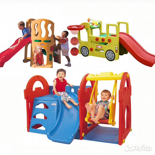 Игровой центр дом горка качели