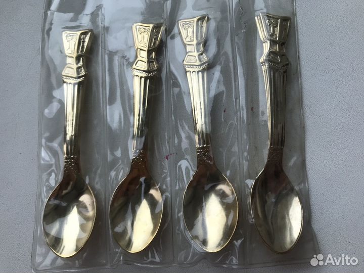 Кофейные ложечки позолоченые 12 шт