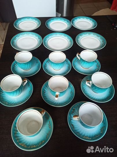 Костяной фарфор кофейный сервиз