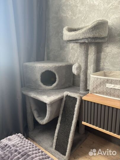 Когтеточка домик для кошек б/у