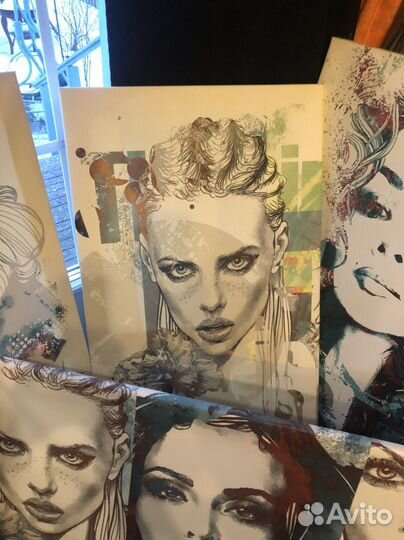 Картины лофт 5 шт 1.3 м одним лотом