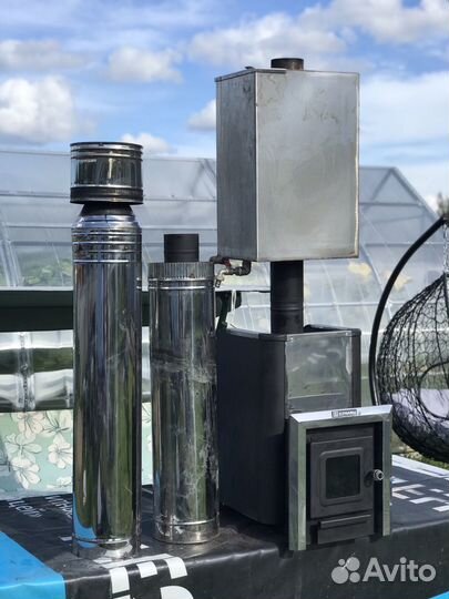 Печь для бани с баком