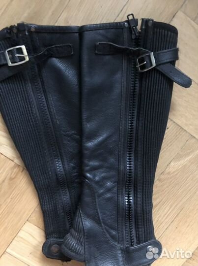 Краги чапсы кожа конные для верховой езды Elt