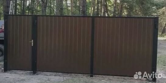 Откатные\Распашные ворота из металла 4.5х2м