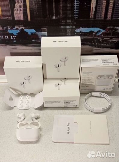 Air Pods PRO шумоподавление 2-го поколения. Люкс