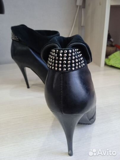 Ботильоны нат кожа