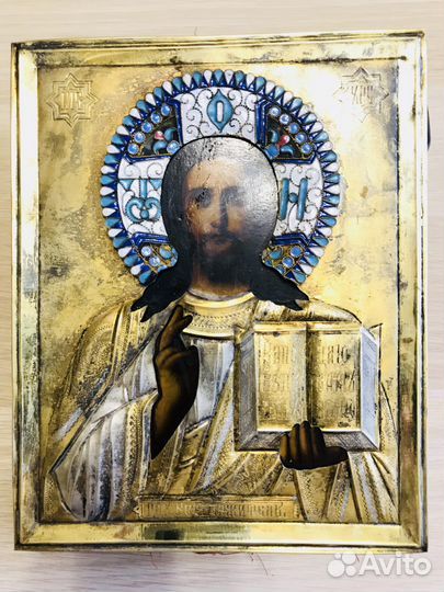 Венчальная свадебная пара, с эмалевыми венцами, по