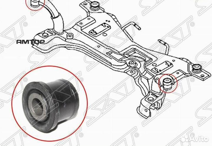 SAT ST-BP4K-34-800K Сайлентблок передней балки maz