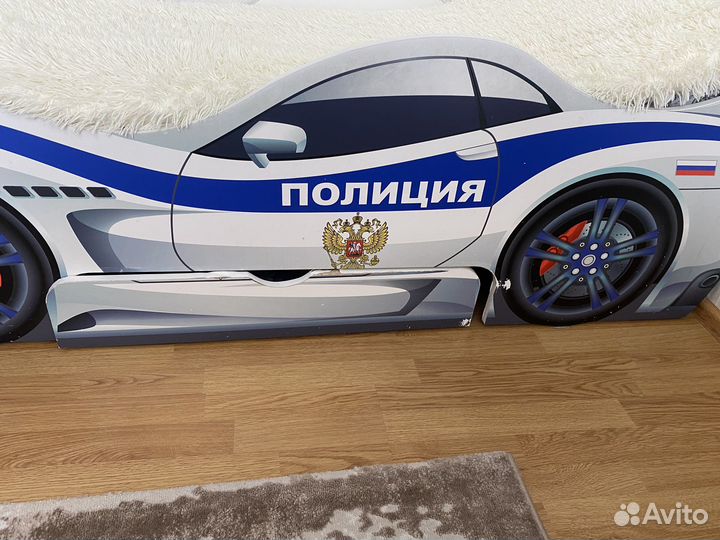 Детская кровать машина с матрасом