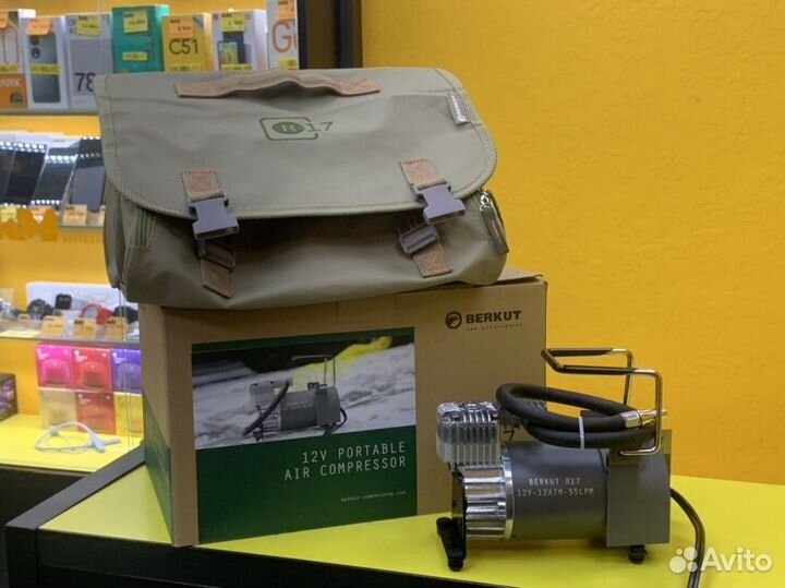 Компрессор автомобильный berkut R17 (55л/мин) 12 А
