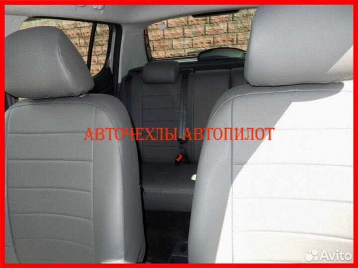 Чехлы Автопилот Skoda Fabia из экокожи серые Класс