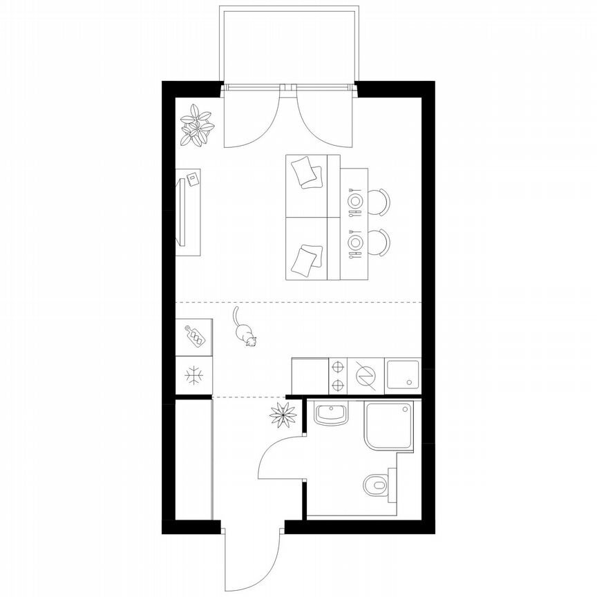 Квартира-студия, 27,5 м², 5/12 эт.
