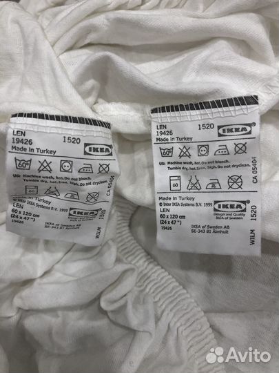 Простынь на резине икеа в детскую кроватку