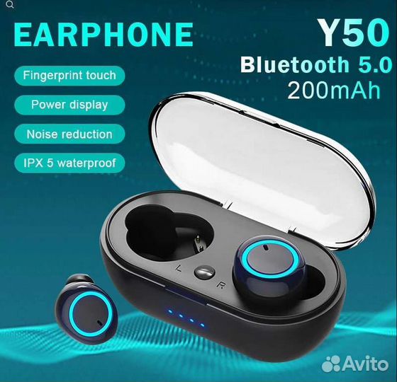 Новые, беспроводные наушники Y50, Bluetooth 5,0