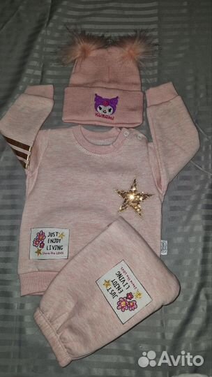 Зимний костюм для девочки 80 новый