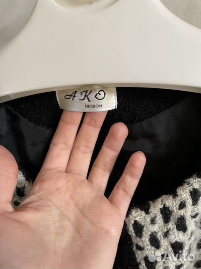 Твидовый жакет винтажный 44