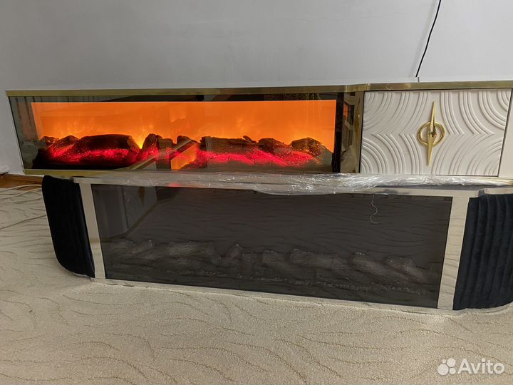 Тумба под тв с камином