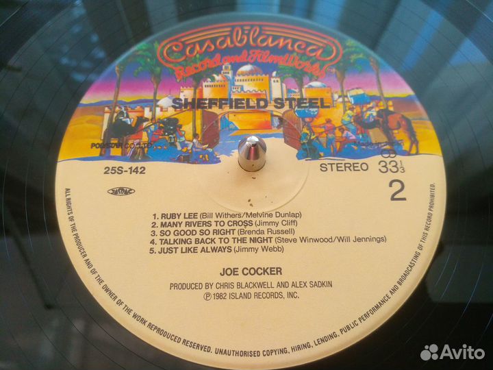 Винил Joe Cocker 82 Sheffield Steel