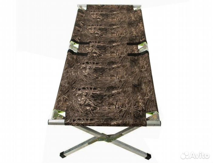 Широкая раскладушка для рыбалки 190х75х45 см новая