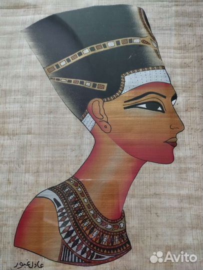 Египетский папирус в деревянной раме