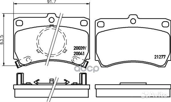 Колодки тормозные дисковые перед NP5001 NP5