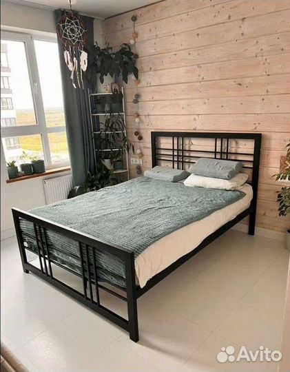 Железная кровать лофт с прочным каркасом