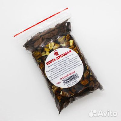 Щепа дубовая средний обжиг, 100гр