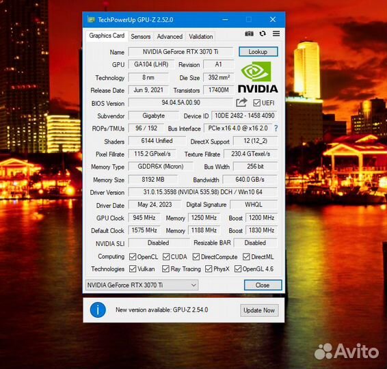 Видеокарта rtx 3070ti