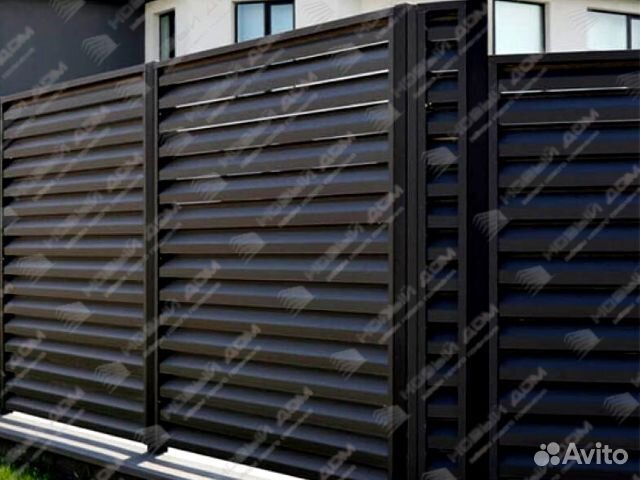 Забор жалюзи из металла