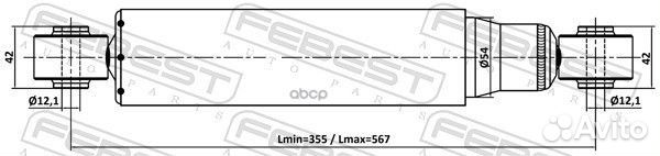 Амортизатор задний GAS.twin tube saturn pontiac