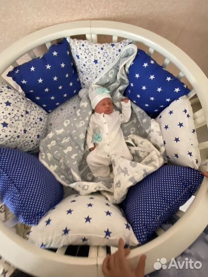 Детская кровать трансформер круглая