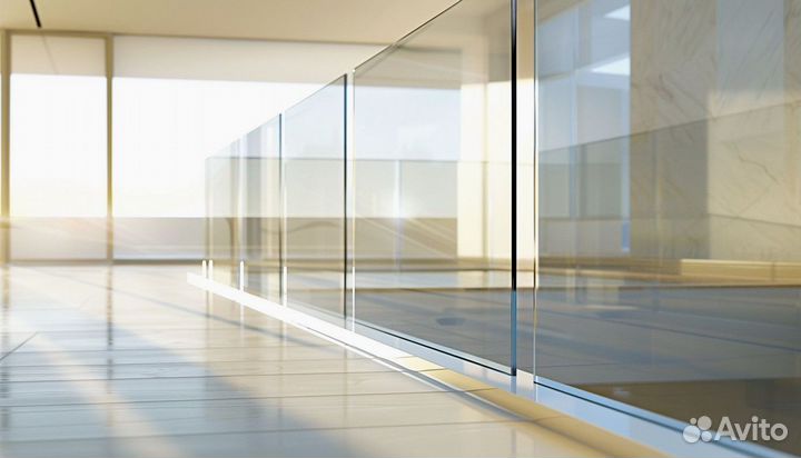 Лестничные перила из стекла