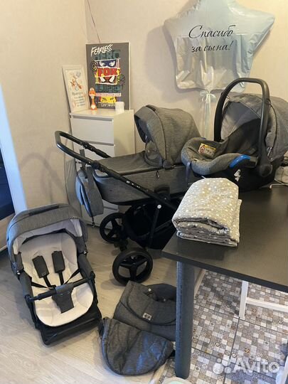 Коляска Adamex reggio 3 в 1