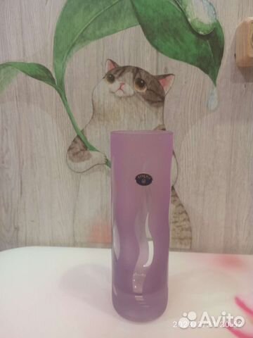 Ваза цветное стекло чехия