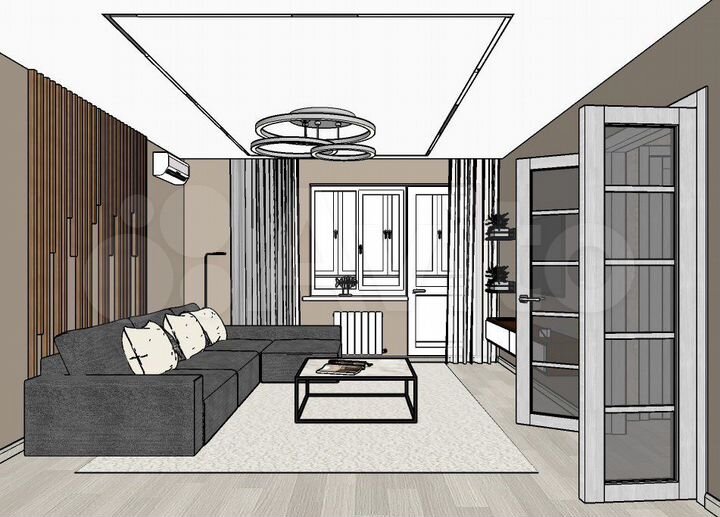 2-к. квартира, 65 м², 3/3 эт.