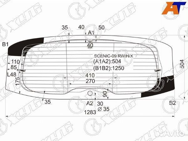 Стекло заднее renault scenic