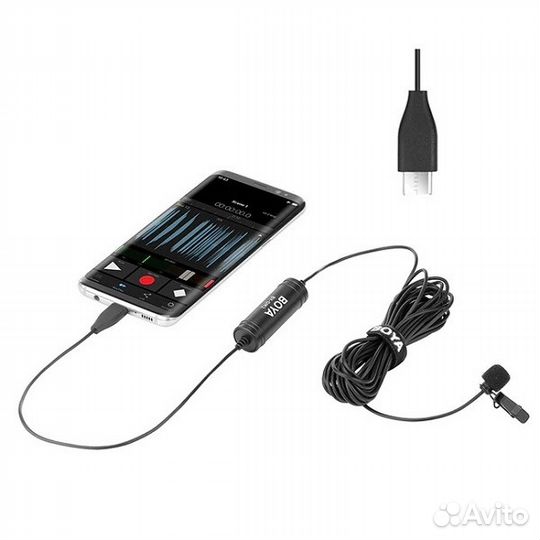 Микрофон петличный USB-C Boya BY-DM2