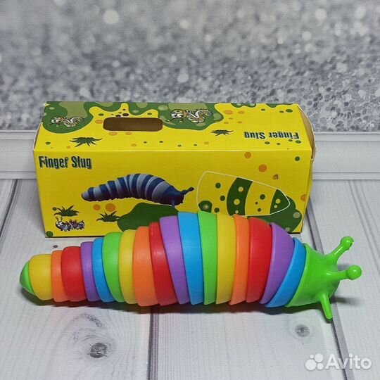Игрушка антистресс Гусеница (Finger Slug)