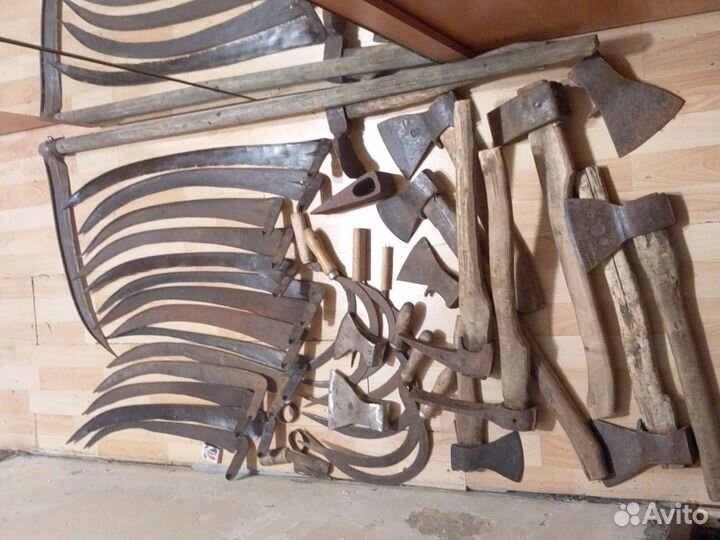 Косы, топоры, тесла, серпы СССР сталь-супер