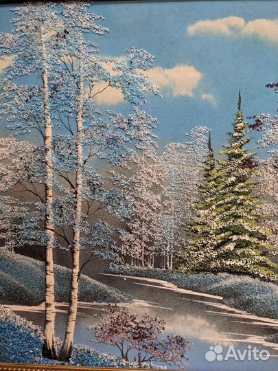 Картина зимний пейзаж