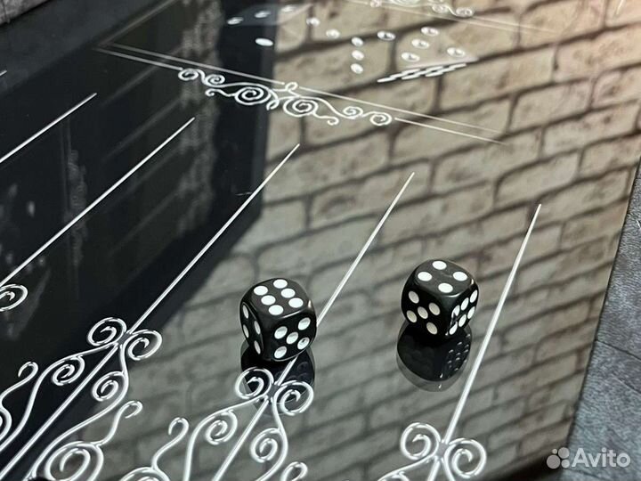Нарды ручной работы со стеклом