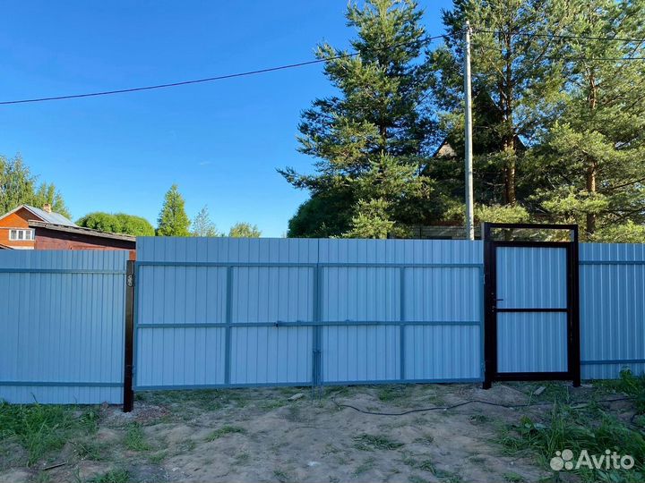Распашные ворота с установкой