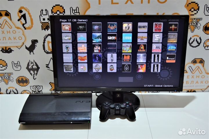 Sony Playstation 3 500Gb Прошитая (38 Игр)